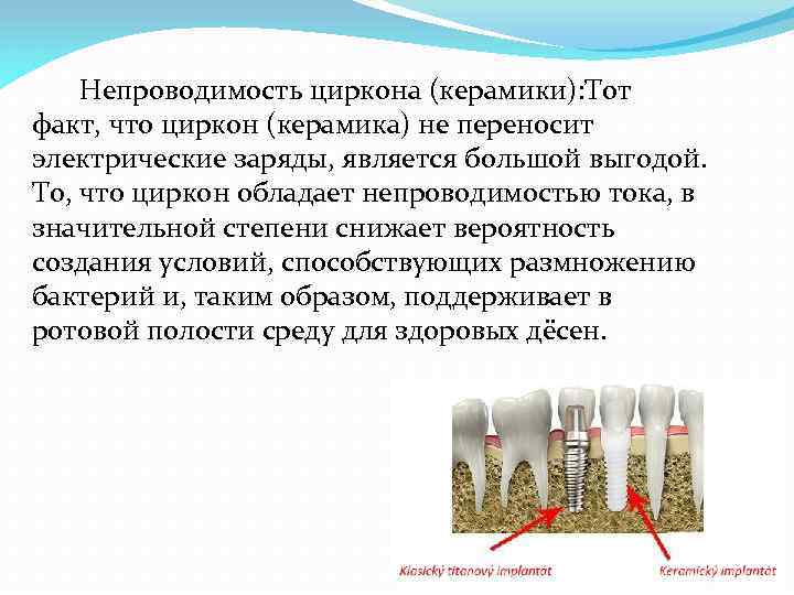  Непроводимость циркона (керамики): Тот факт, что циркон (керамика) не переносит электрические заряды, является
