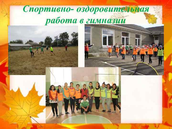 Спортивно- оздоровительная работа в гимназии 