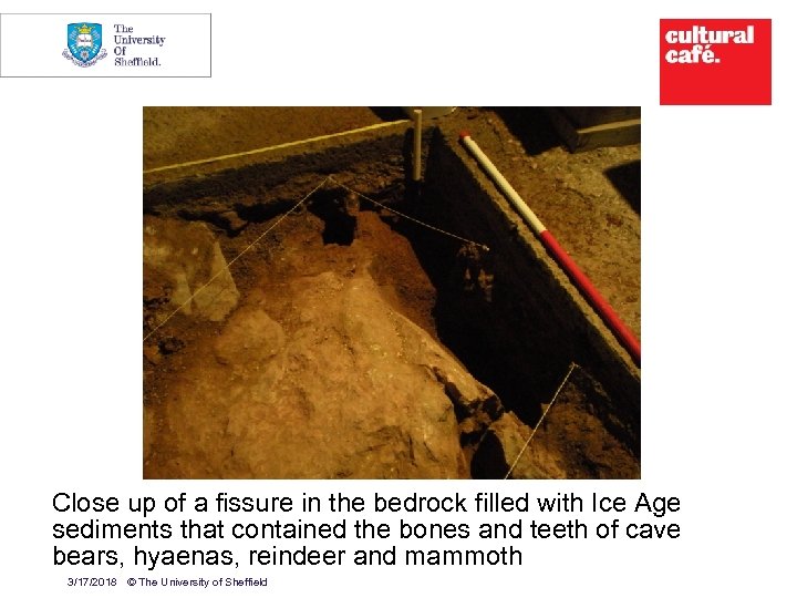 6 Close up of a fissure in the bedrock filled with Ice Age sediments