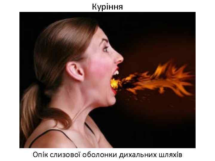 Куріння Опік слизової оболонки дихальних шляхів 