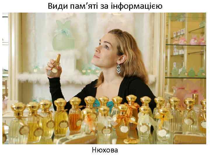 Види пам’яті за інформацією Нюхова 