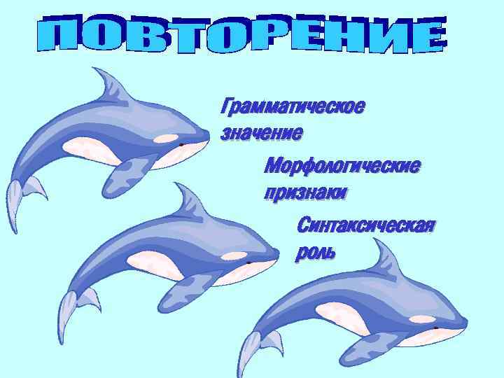 Грамматическое значение Морфологические признаки Синтаксическая роль 