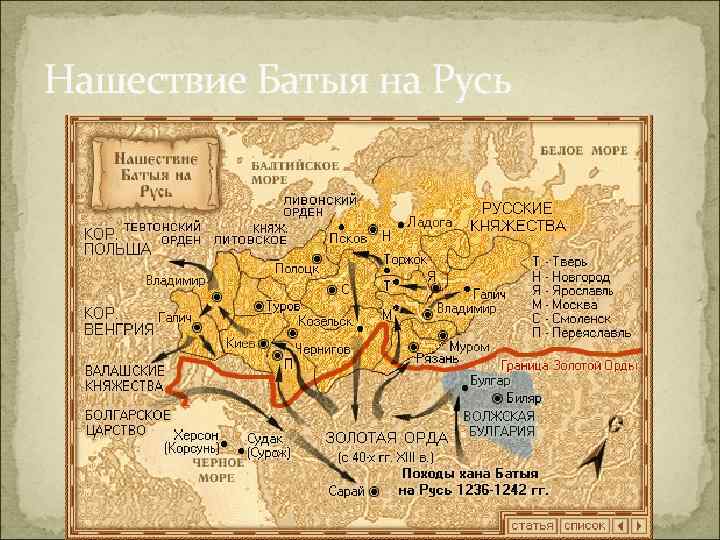 Нашествие Батыя на Русь 