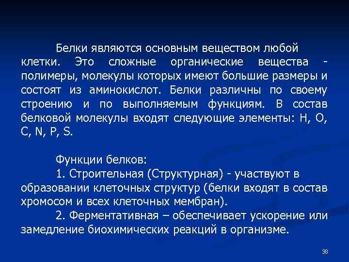 Белки являются