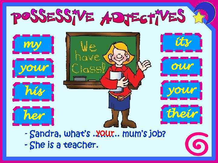 my its your his your her their your - Sandra, what’s. . ……. .