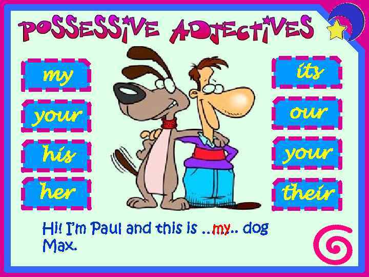 my its your his your her their Hi! I’m Paul and this is …….