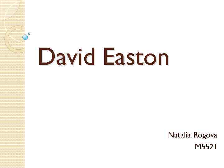 David Easton Natalia Rogova M 5521 