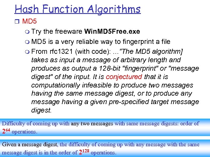 Hash Function Algorithms MD 5 Try the freeware Win. MD 5 Free. exe MD