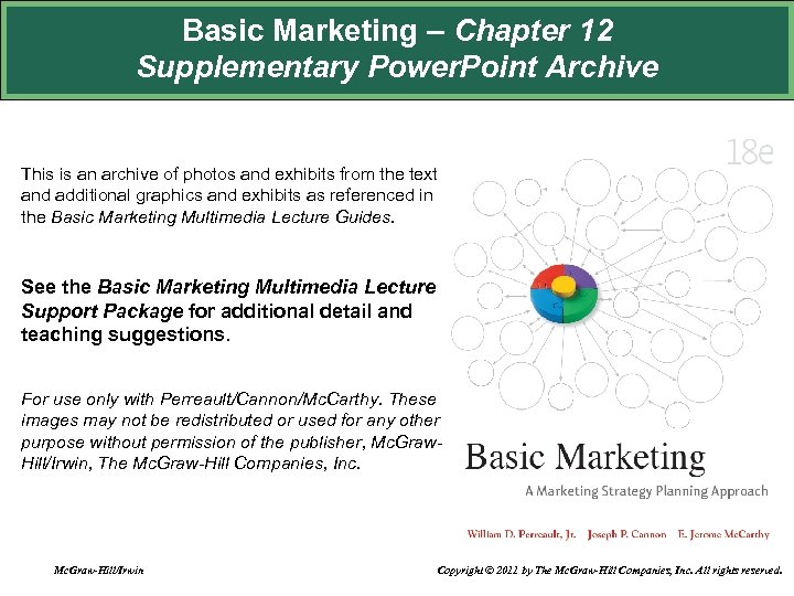 Basic Marketing – Chapter 12 Supplementary Power. Point Archive This is an archive of