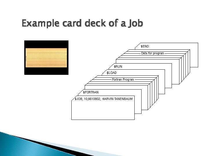 Example card deck of a Job 
