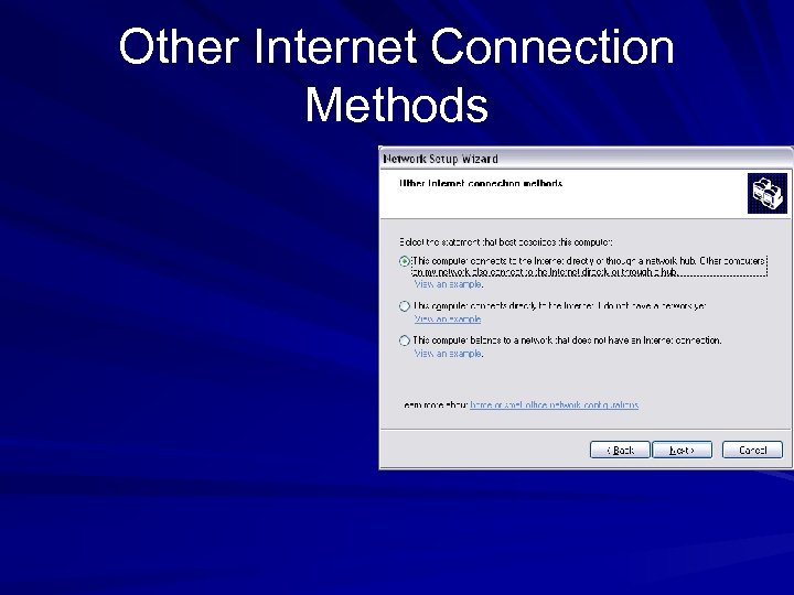 Other Internet Connection Methods 