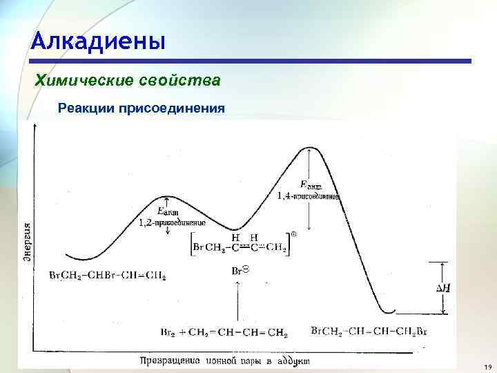 Алкадиены Химические свойства Реакции присоединения 19 