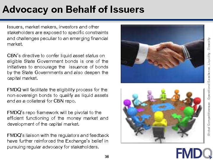 Issuers, market makers, investors and other stakeholders are exposed to specific constraints and challenges