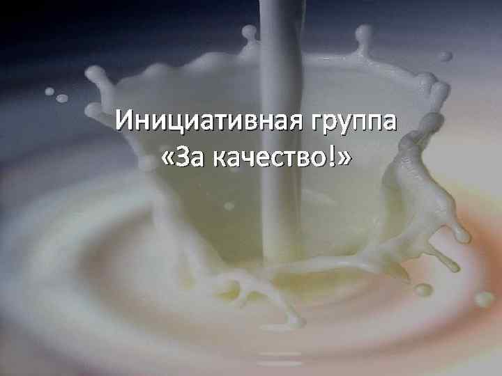 Инициативная группа «За качество!» 