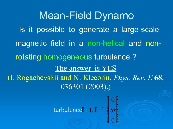 Mean-Field Dynamo Is it possible to generate a large-scale magnetic field in a non-helical