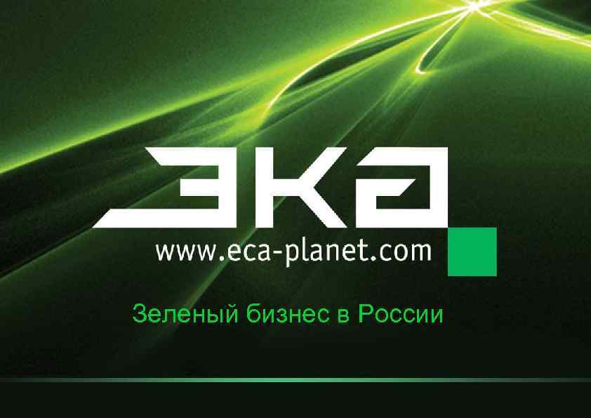 Зеленый бизнес в России 