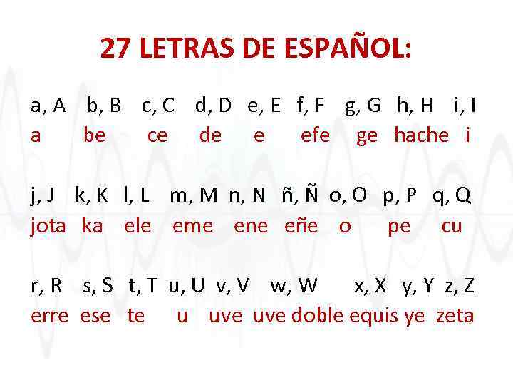 27 LETRAS DE ESPAÑOL: a, A b, B c, C d, D e, E