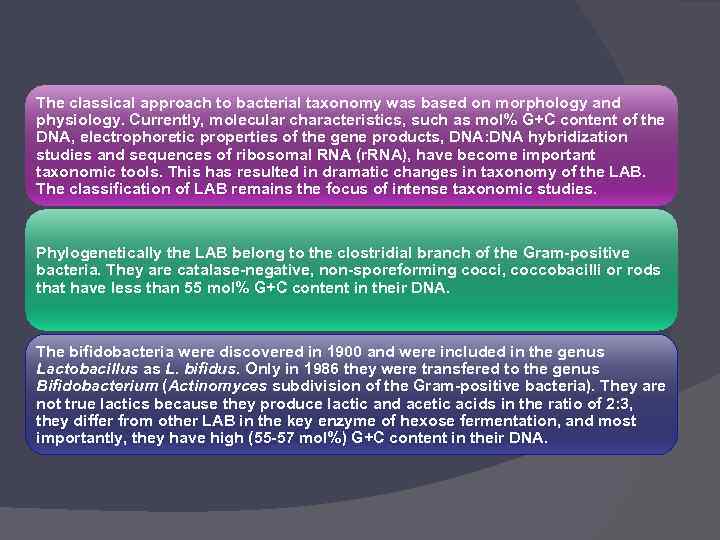 The classical approach to bacterial taxonomy was based on morphology and physiology. Currently, molecular