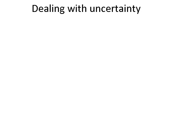 Dealing with uncertainty • Discussion: How do you respond to an invitation from a