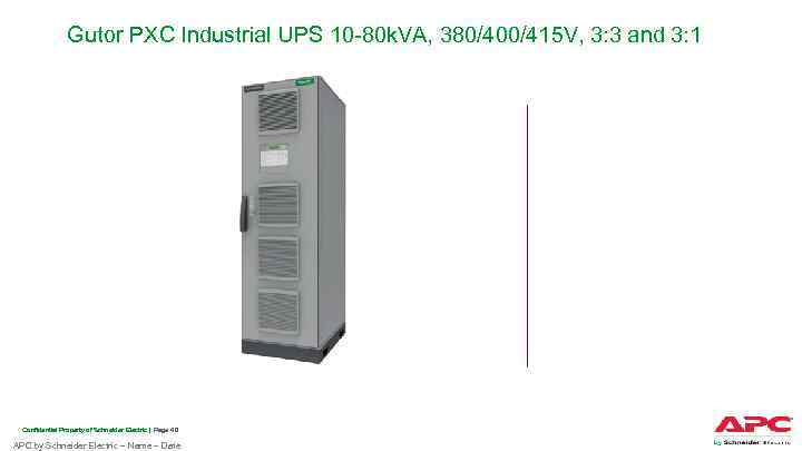 Gutor PXC Industrial UPS 10 -80 k. VA, 380/400/415 V, 3: 3 and 3: