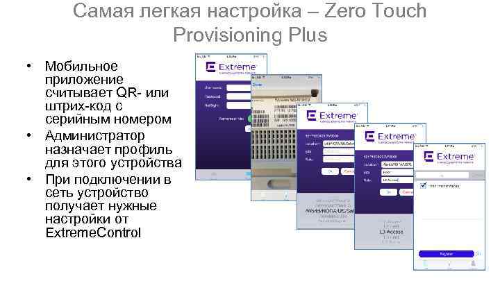 Самая легкая настройка – Zero Touch Provisioning Plus • Мобильное приложение считывает QR- или