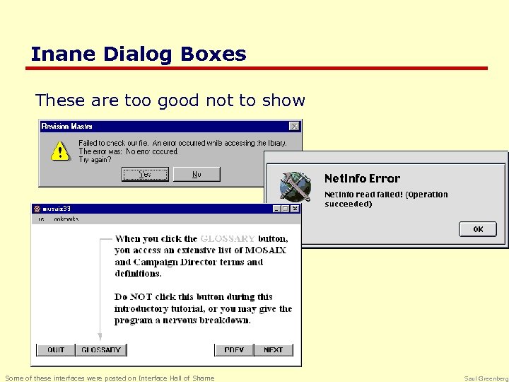 Inane Dialog Boxes These are too good not to show Some of these interfaces