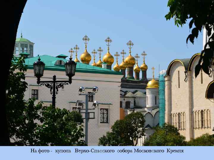 На фото - купола Верхо-Спасского собора Московского Кремля 