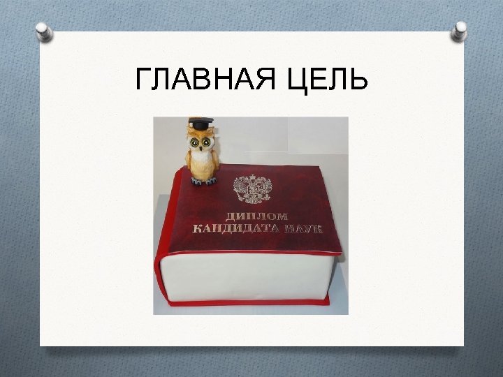 ГЛАВНАЯ ЦЕЛЬ 