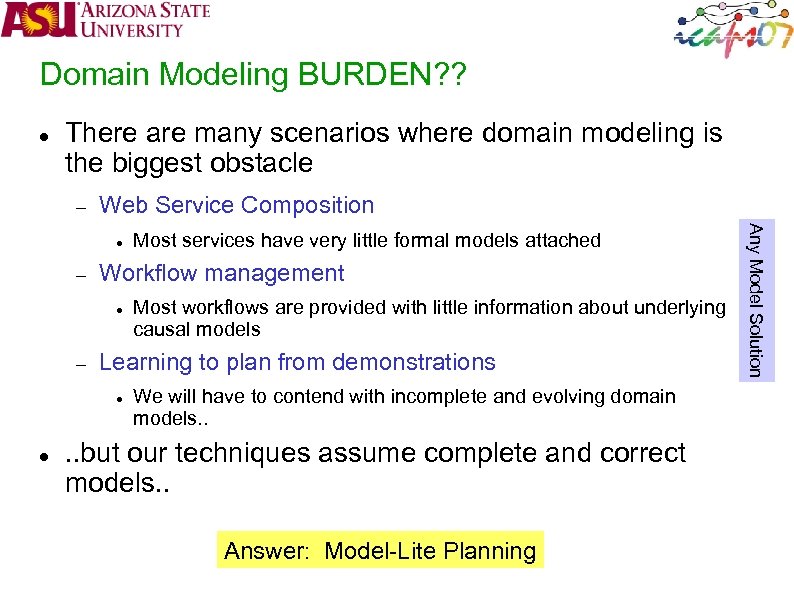 Domain Modeling BURDEN? ? There are many scenarios where domain modeling is the biggest