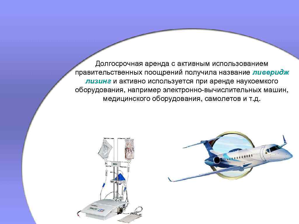 Долгосрочная аренда с активным использованием правительственных поощрений получила название ливеридж лизинг и активно используется