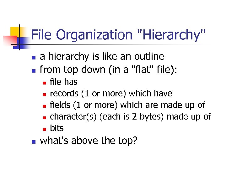 File Organization 