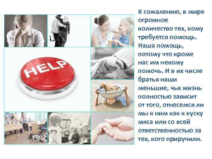 К сожалению, в мире огромное количество тех, кому требуется помощь. Наша помощь, потому что