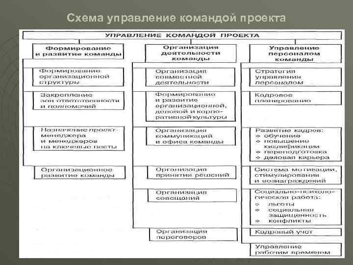 Схема управление командой проекта 31 