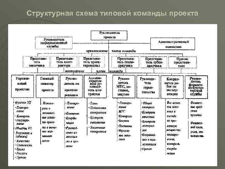 Структурная схема типовой команды проекта 41 