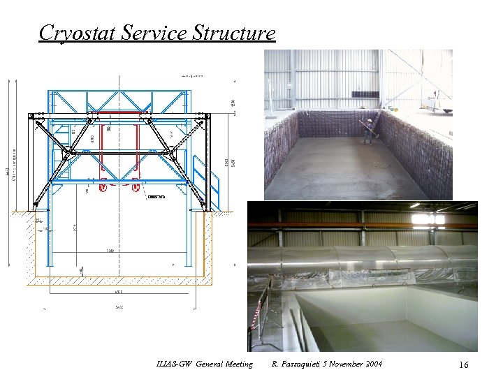 Cryostat Service Structure ILIAS-GW General Meeting R. Passaquieti 5 November 2004 16 