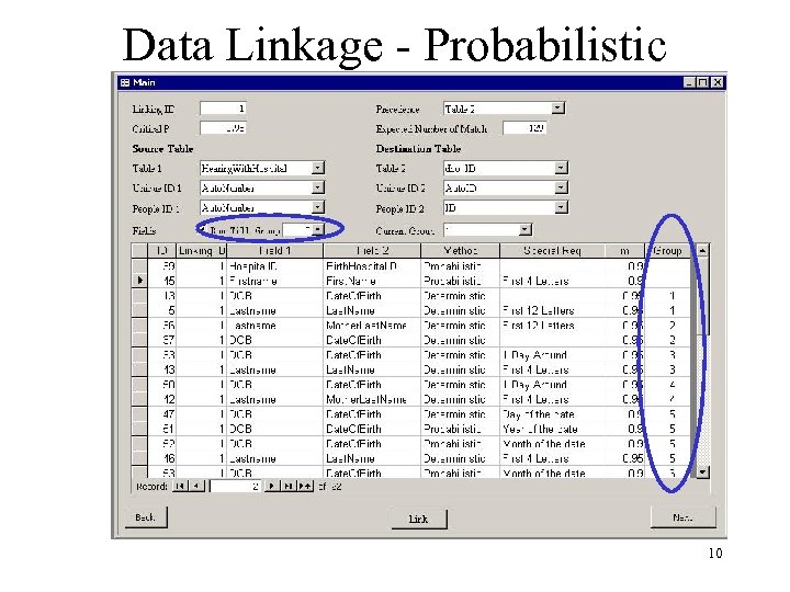 Data Linkage - Probabilistic 10 