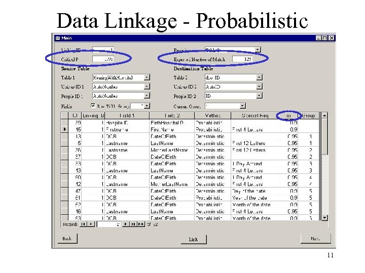 Data Linkage - Probabilistic 11 