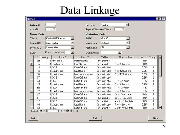 Data Linkage 5 