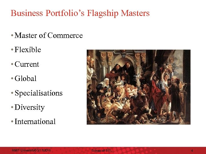 Business Portfolio’s Flagship Masters • Master of Commerce • Flexible • Current • Global