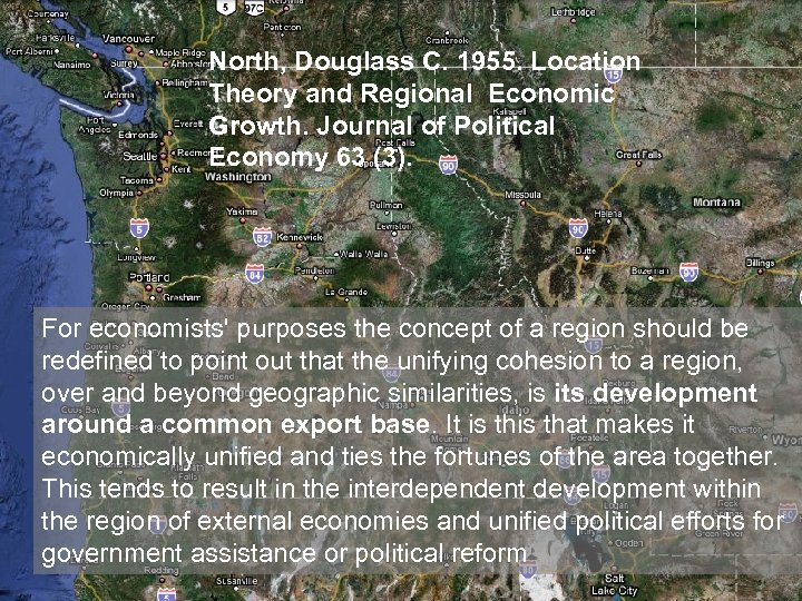 North, Douglass C. 1955. Location Theory and Regional Economic Growth. Journal of Political Economy