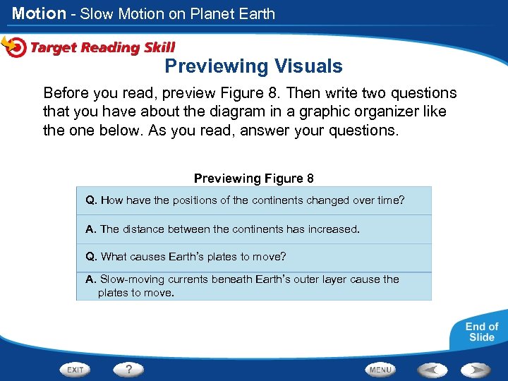 Motion - Slow Motion on Planet Earth Previewing Visuals Before you read, preview Figure