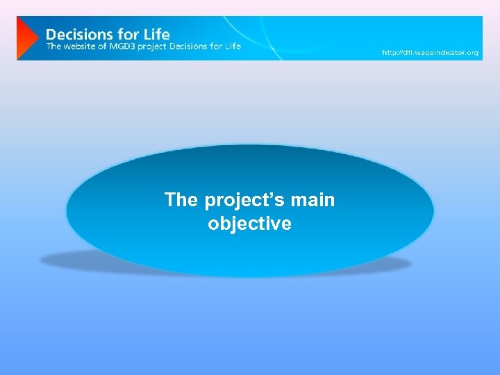 The project’s main objective 