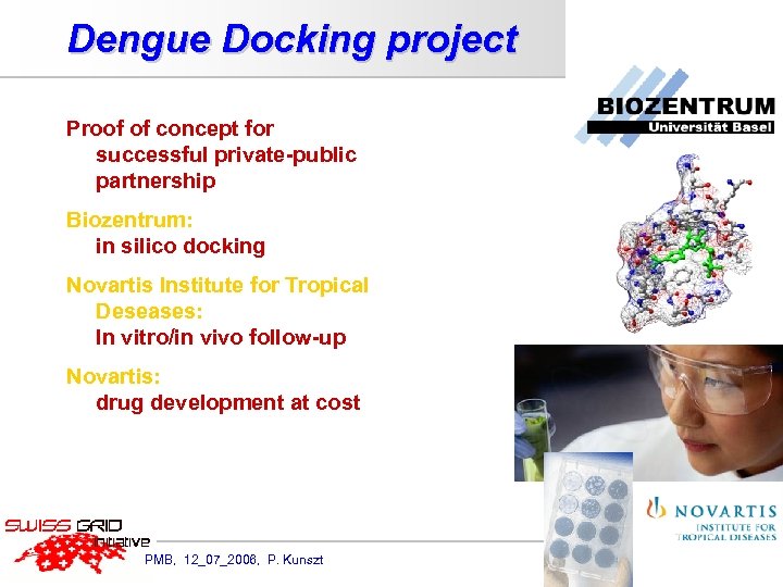 Dengue Docking project Proof of concept for successful private-public partnership Biozentrum: in silico docking