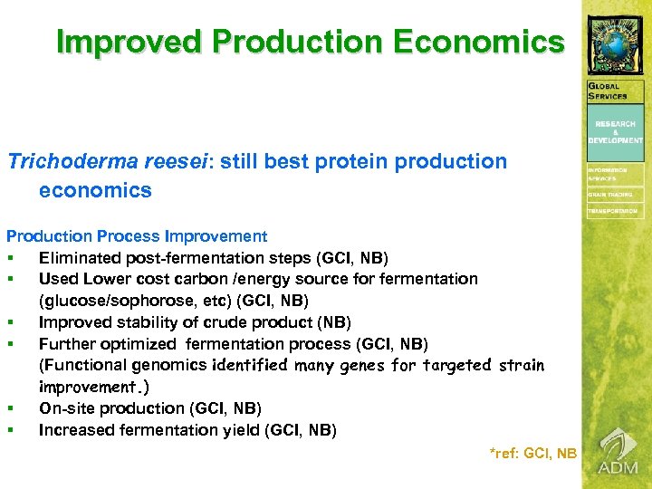 Improved Production Economics Trichoderma reesei: still best protein production economics Production Process Improvement §