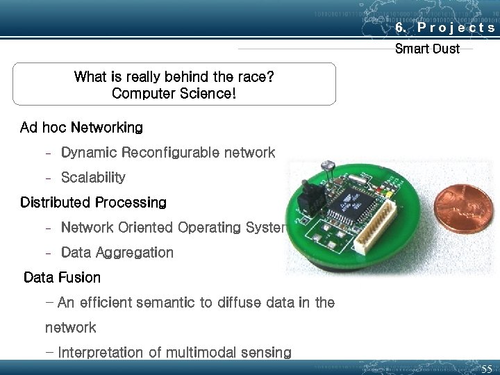 6. P r o j e c t s Smart Dust What is really