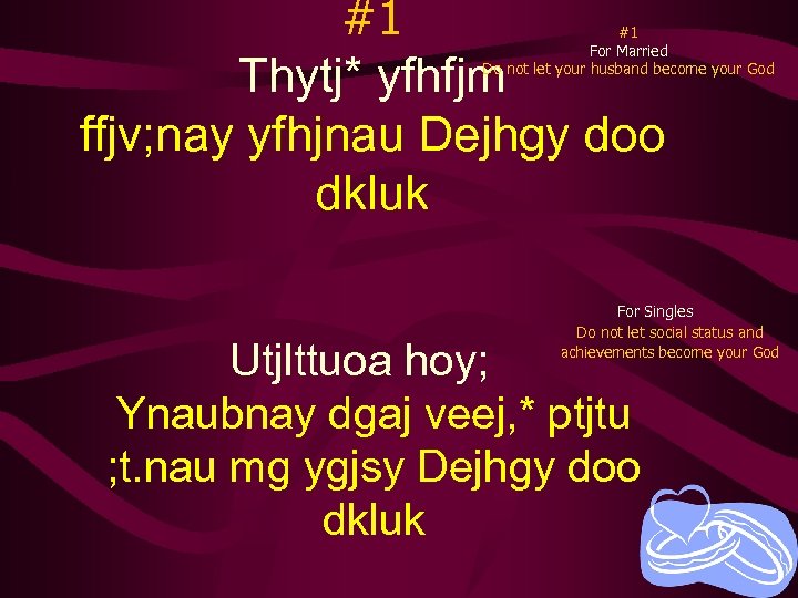 #1 Thytj* yfhfjm ffjv; nay yfhjnau Dejhgy doo dkluk #1 For Married Do not