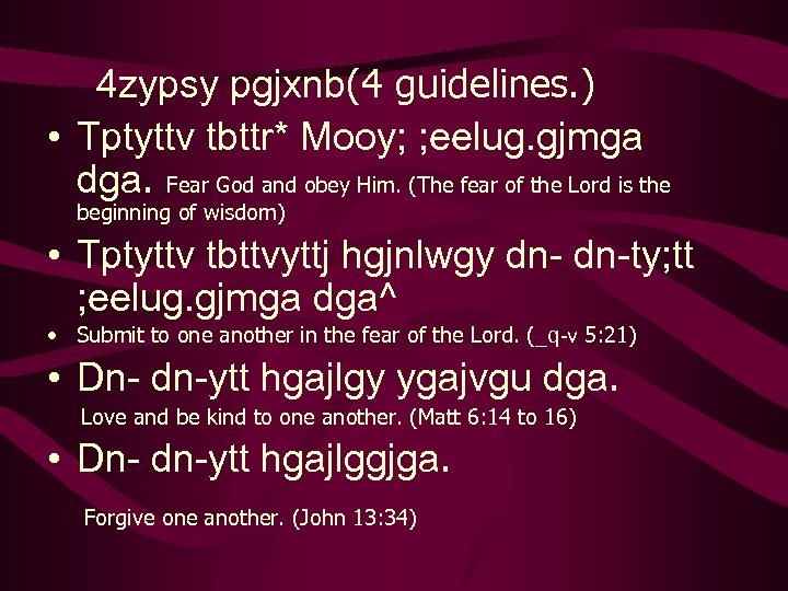  4 zypsy pgjxnb(4 guidelines. ) • Tptyttv tbttr* Mooy; ; eelug. gjmga dga.