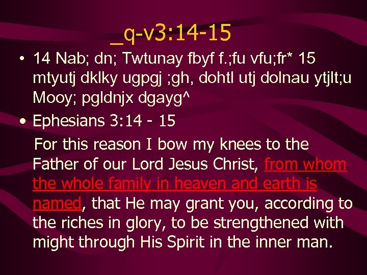_q-v 3: 14 -15 • 14 Nab; dn; Twtunay fbyf f. ; fu vfu;