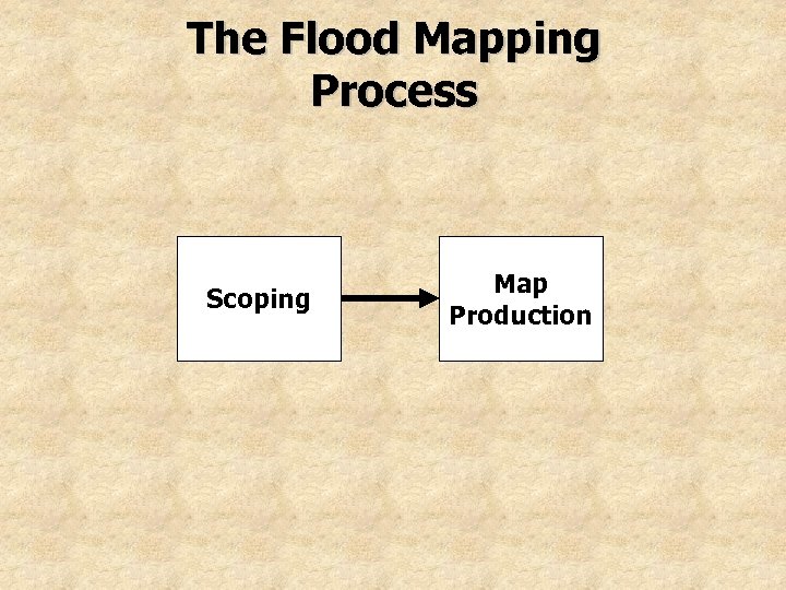 The Flood Mapping Process Scoping Map Production 
