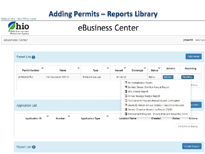 Adding Permits – Reports Library 